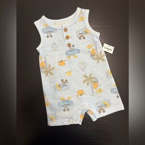 NWT Disney 0-3m Mickey & Friends Summer Romper